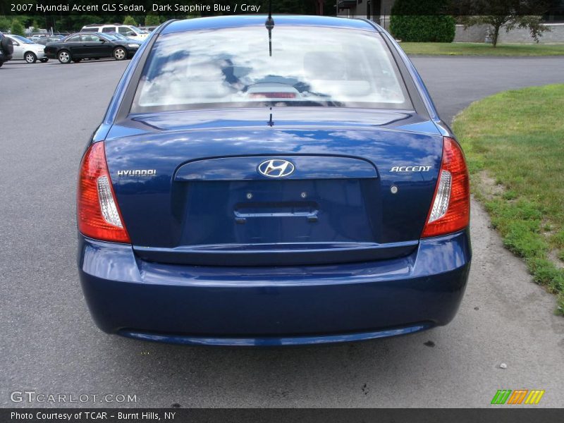 Dark Sapphire Blue / Gray 2007 Hyundai Accent GLS Sedan