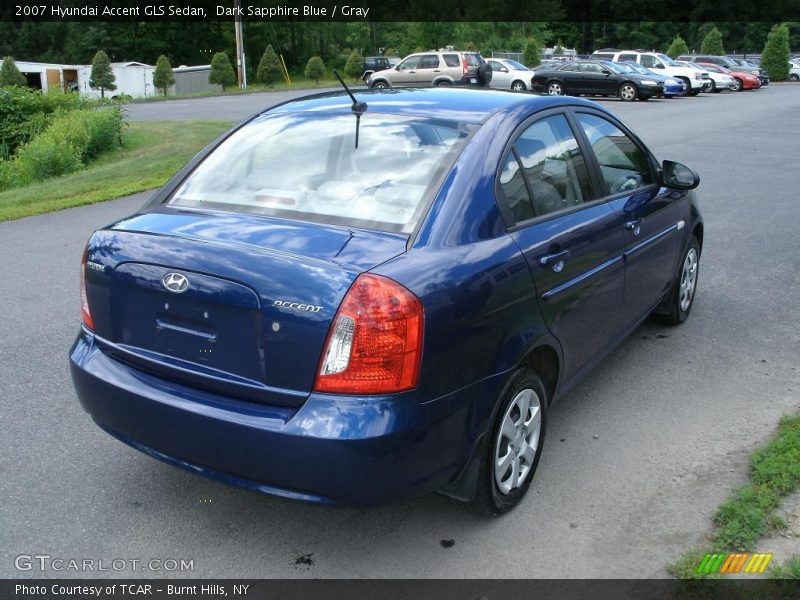 Dark Sapphire Blue / Gray 2007 Hyundai Accent GLS Sedan