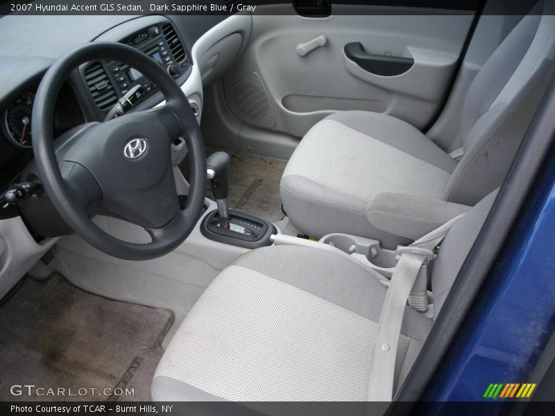 Dark Sapphire Blue / Gray 2007 Hyundai Accent GLS Sedan