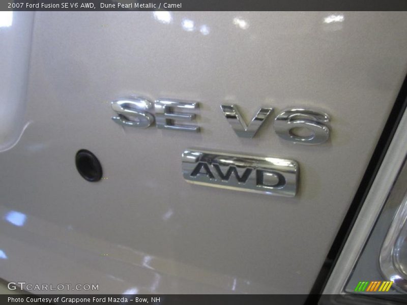 Dune Pearl Metallic / Camel 2007 Ford Fusion SE V6 AWD
