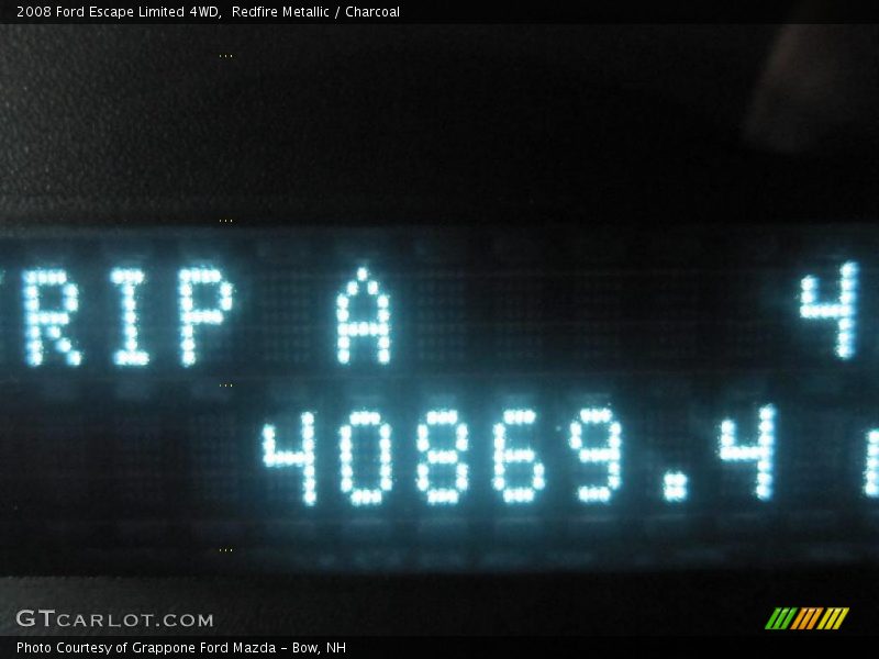 Redfire Metallic / Charcoal 2008 Ford Escape Limited 4WD