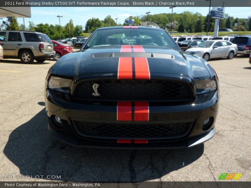 Ebony Black / Charcoal Black/Red 2011 Ford Mustang Shelby GT500 SVT Performance Package Coupe