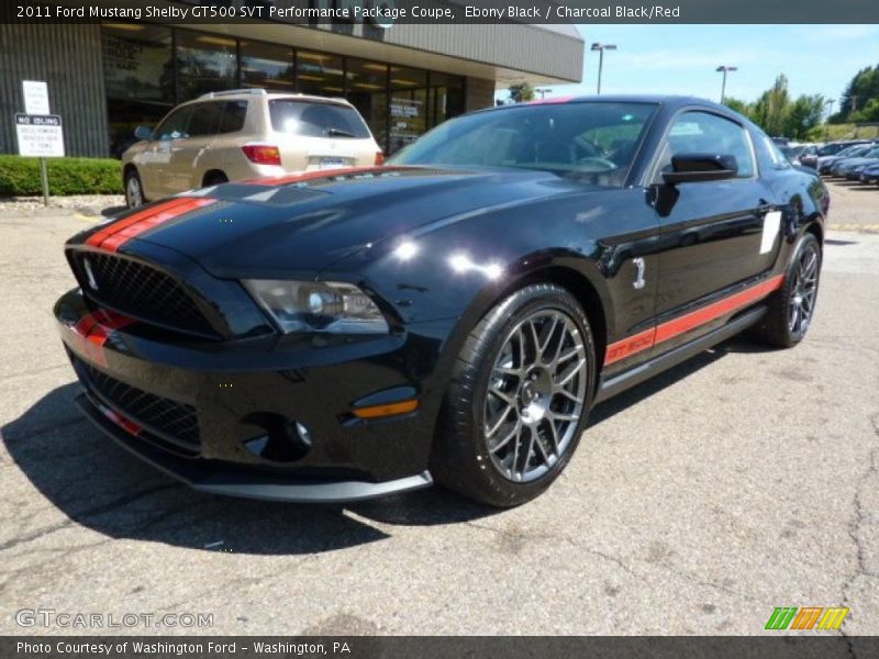 Ebony Black / Charcoal Black/Red 2011 Ford Mustang Shelby GT500 SVT Performance Package Coupe
