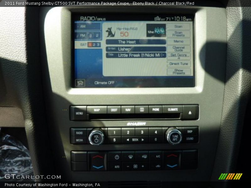 Ebony Black / Charcoal Black/Red 2011 Ford Mustang Shelby GT500 SVT Performance Package Coupe