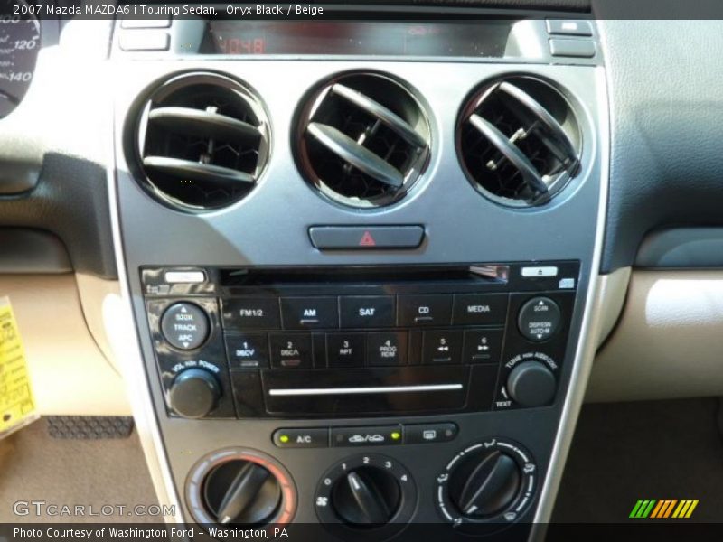 Onyx Black / Beige 2007 Mazda MAZDA6 i Touring Sedan