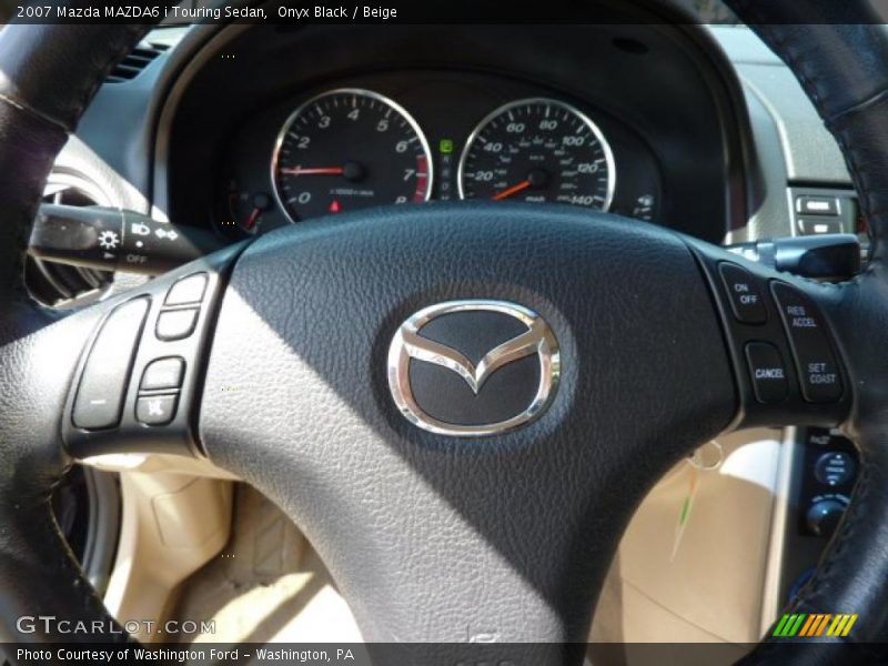 Onyx Black / Beige 2007 Mazda MAZDA6 i Touring Sedan