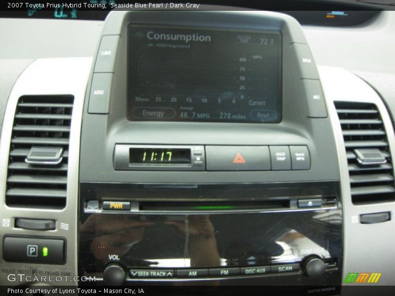 Seaside Blue Pearl / Dark Gray 2007 Toyota Prius Hybrid Touring