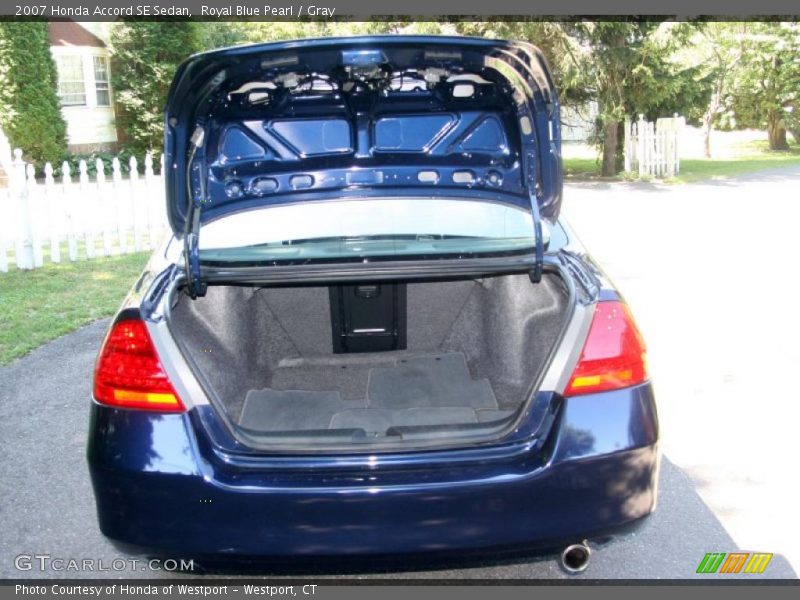 Royal Blue Pearl / Gray 2007 Honda Accord SE Sedan