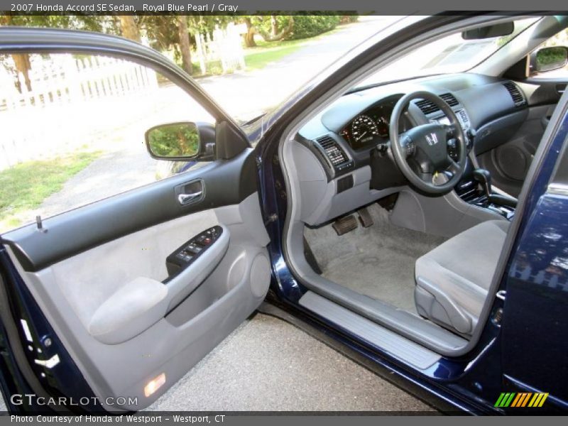 Royal Blue Pearl / Gray 2007 Honda Accord SE Sedan