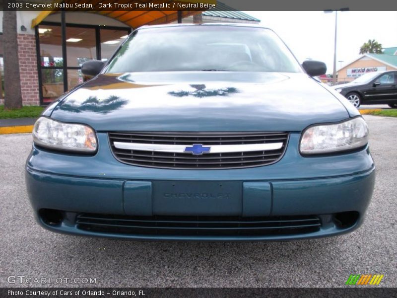 Dark Tropic Teal Metallic / Neutral Beige 2003 Chevrolet Malibu Sedan