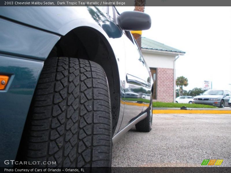 Dark Tropic Teal Metallic / Neutral Beige 2003 Chevrolet Malibu Sedan