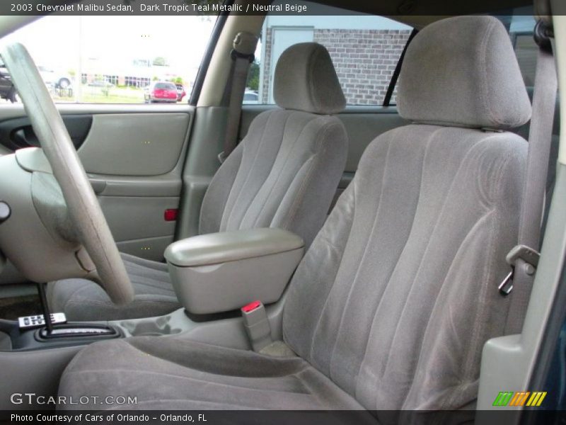 Dark Tropic Teal Metallic / Neutral Beige 2003 Chevrolet Malibu Sedan