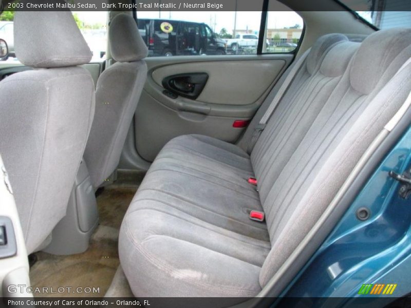 Dark Tropic Teal Metallic / Neutral Beige 2003 Chevrolet Malibu Sedan