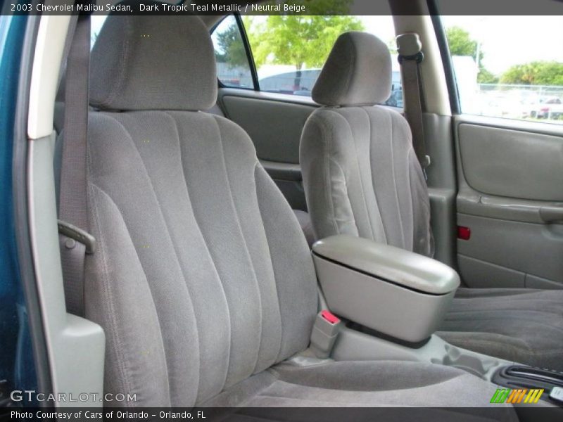 Dark Tropic Teal Metallic / Neutral Beige 2003 Chevrolet Malibu Sedan