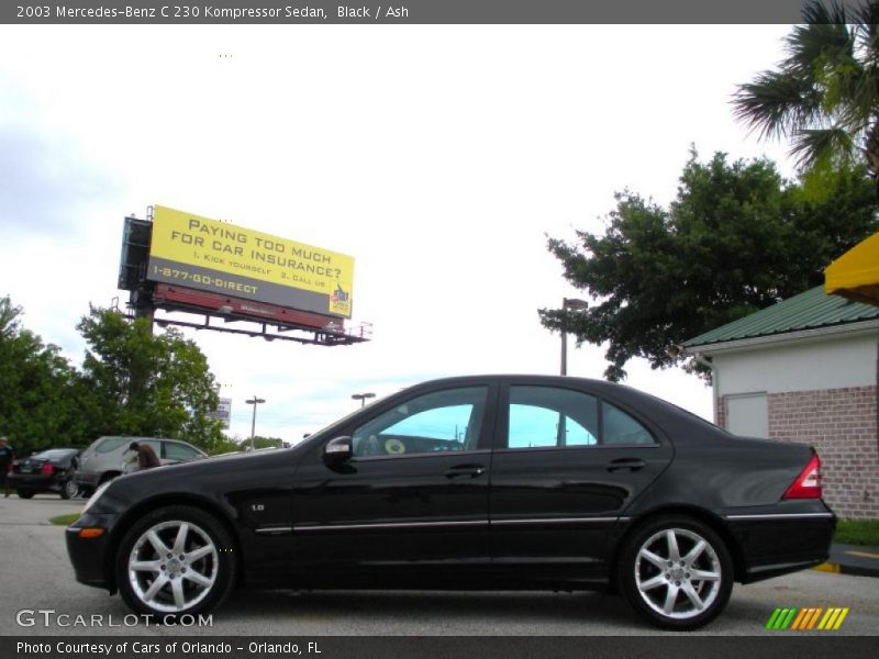 Black / Ash 2003 Mercedes-Benz C 230 Kompressor Sedan