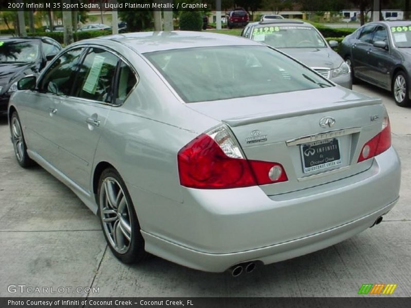 Liquid Platinum Metallic / Graphite 2007 Infiniti M 35 Sport Sedan
