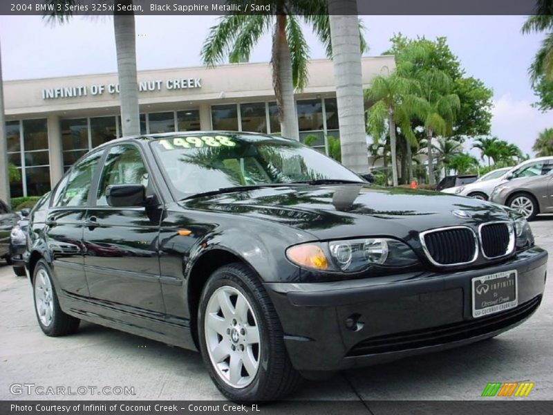 Black Sapphire Metallic / Sand 2004 BMW 3 Series 325xi Sedan