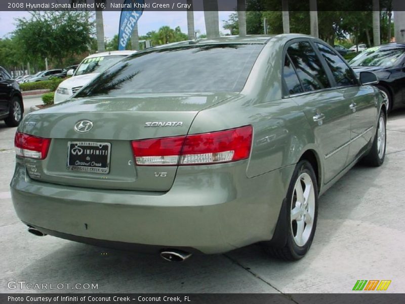 Natural Khaki Green / Gray 2008 Hyundai Sonata Limited V6