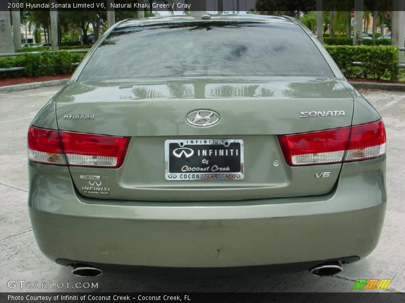 Natural Khaki Green / Gray 2008 Hyundai Sonata Limited V6