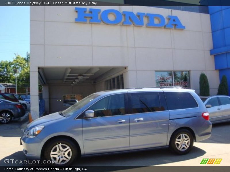 Ocean Mist Metallic / Gray 2007 Honda Odyssey EX-L