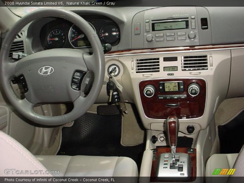 Natural Khaki Green / Gray 2008 Hyundai Sonata Limited V6
