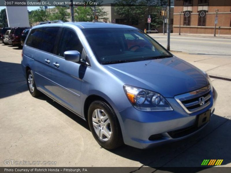 Ocean Mist Metallic / Gray 2007 Honda Odyssey EX-L
