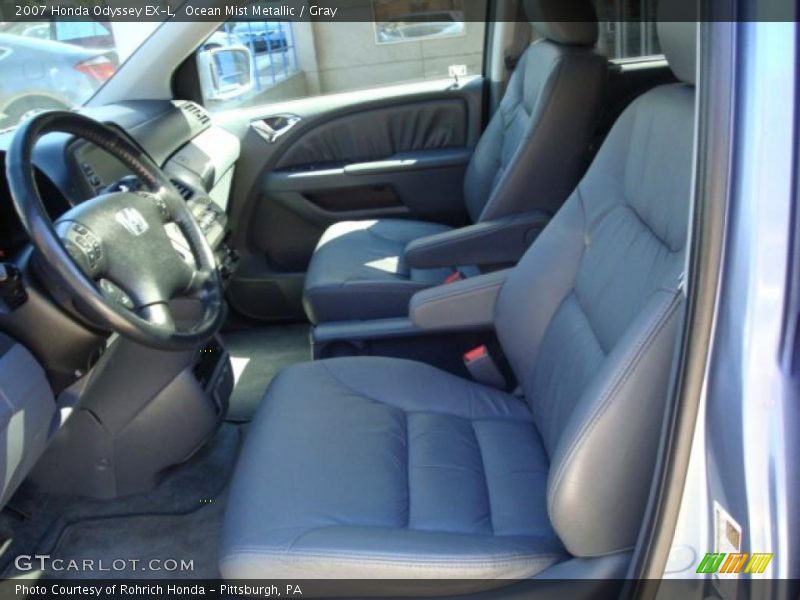 Ocean Mist Metallic / Gray 2007 Honda Odyssey EX-L