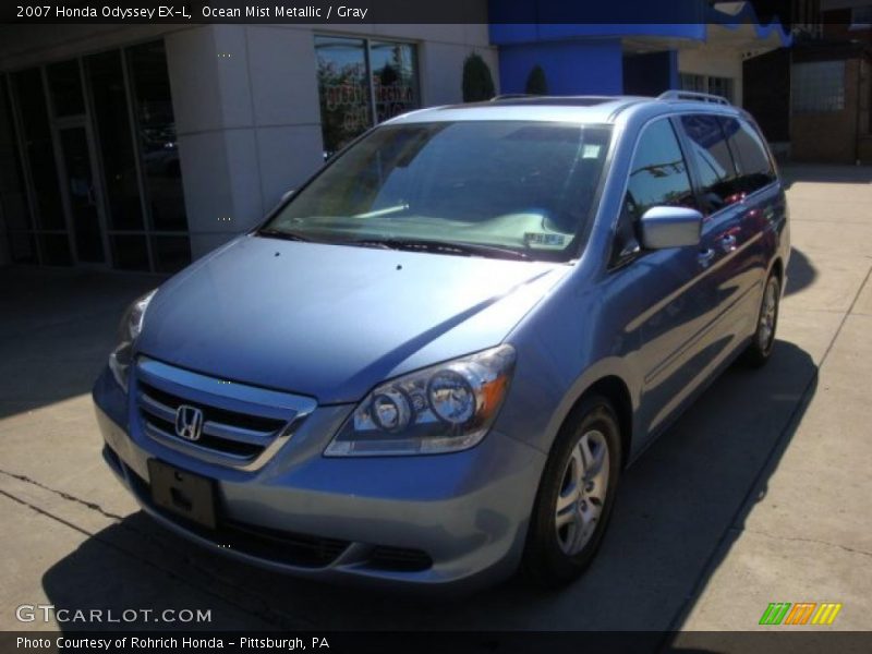 Ocean Mist Metallic / Gray 2007 Honda Odyssey EX-L