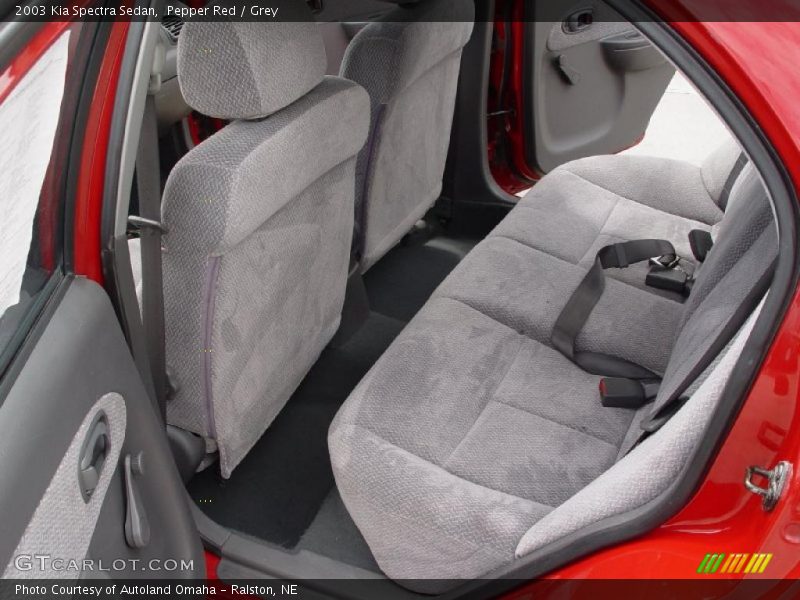 Pepper Red / Grey 2003 Kia Spectra Sedan