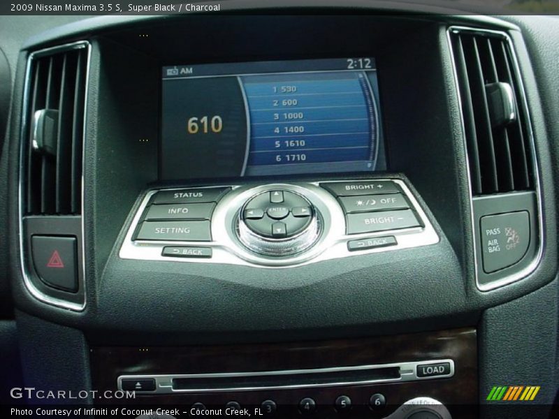 Super Black / Charcoal 2009 Nissan Maxima 3.5 S