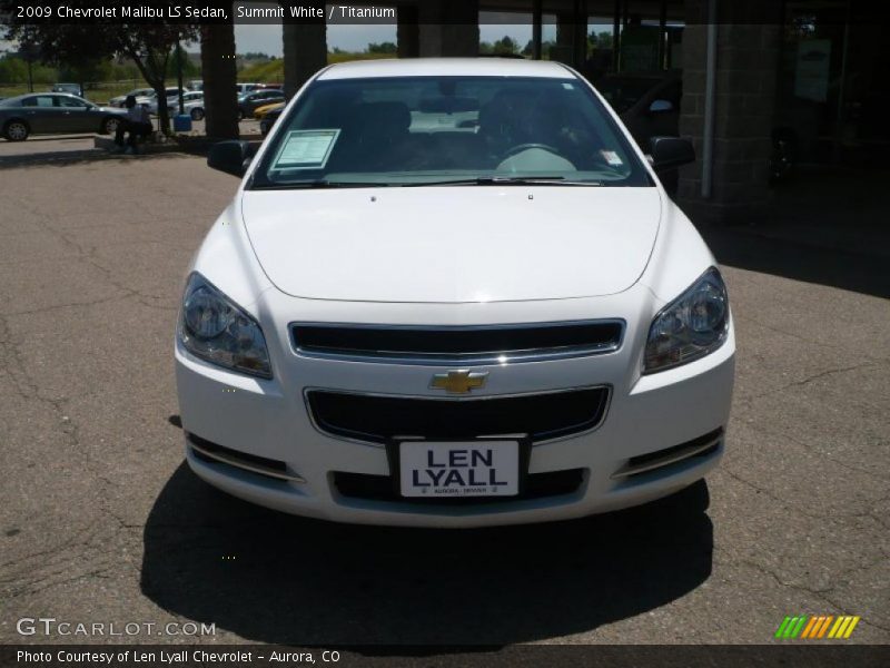 Summit White / Titanium 2009 Chevrolet Malibu LS Sedan