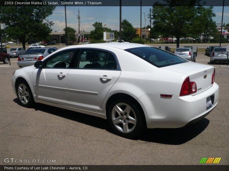 Summit White / Titanium 2009 Chevrolet Malibu LS Sedan