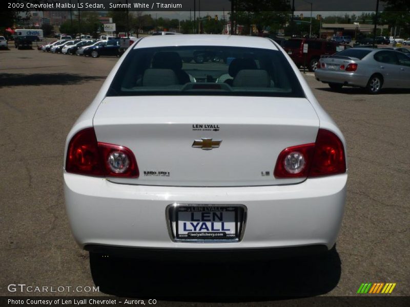 Summit White / Titanium 2009 Chevrolet Malibu LS Sedan