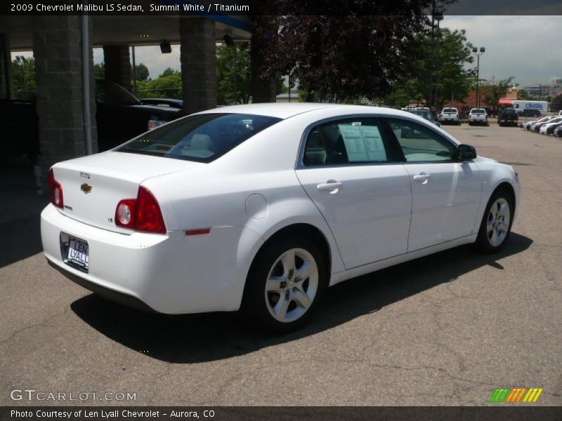 Summit White / Titanium 2009 Chevrolet Malibu LS Sedan