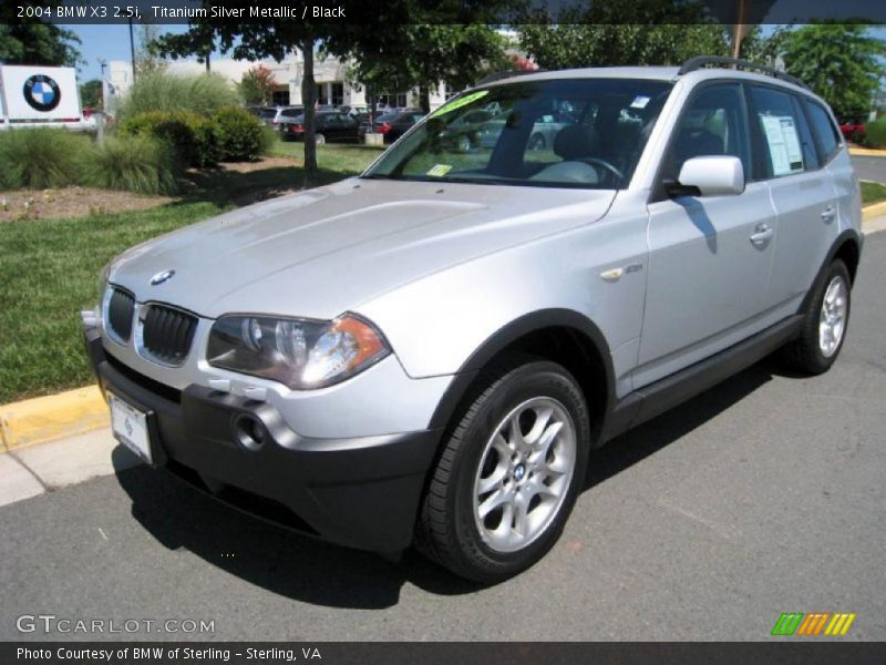 Titanium Silver Metallic / Black 2004 BMW X3 2.5i