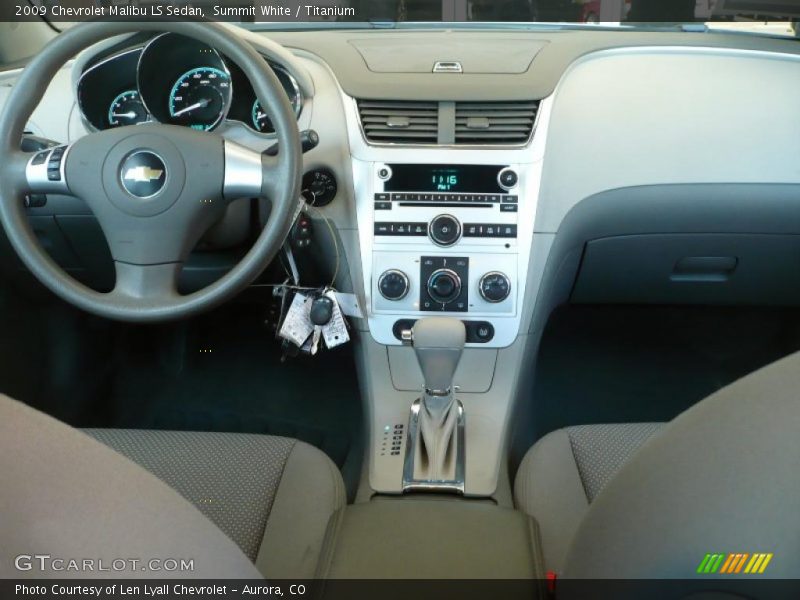 Summit White / Titanium 2009 Chevrolet Malibu LS Sedan