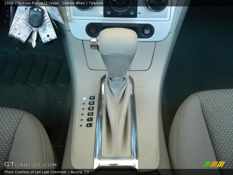 Summit White / Titanium 2009 Chevrolet Malibu LS Sedan