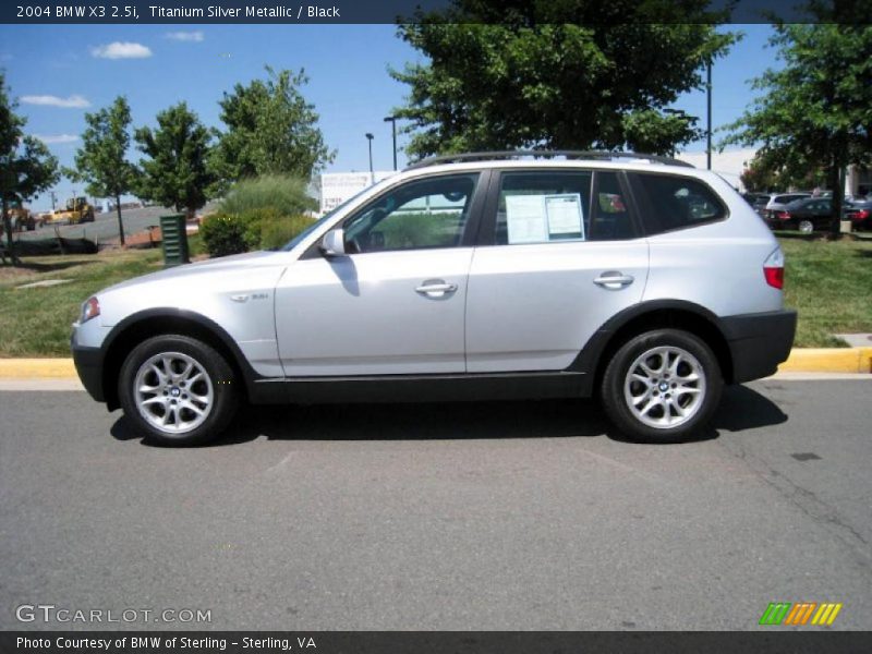 Titanium Silver Metallic / Black 2004 BMW X3 2.5i