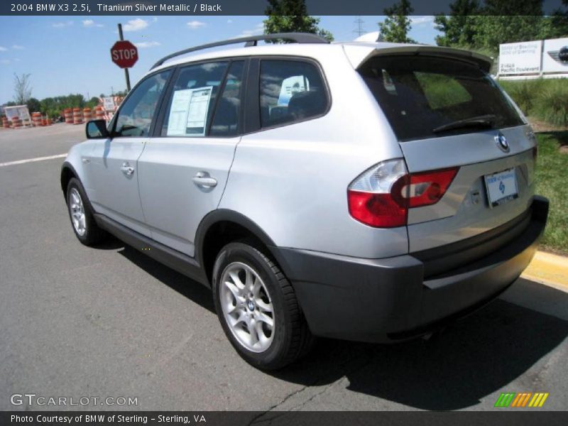 Titanium Silver Metallic / Black 2004 BMW X3 2.5i