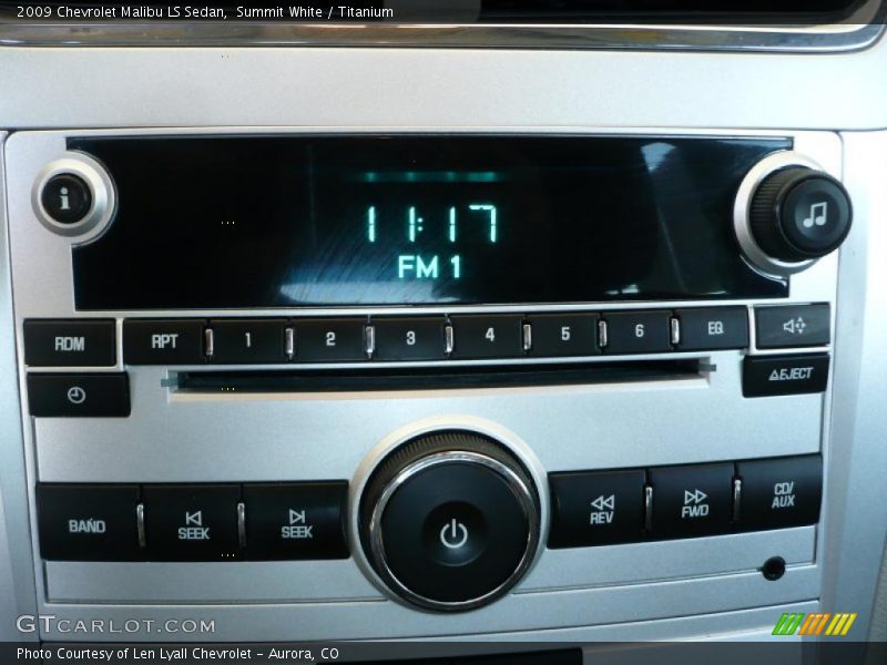 Summit White / Titanium 2009 Chevrolet Malibu LS Sedan