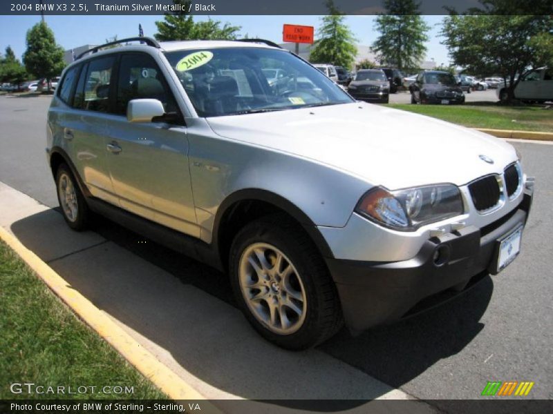 Titanium Silver Metallic / Black 2004 BMW X3 2.5i