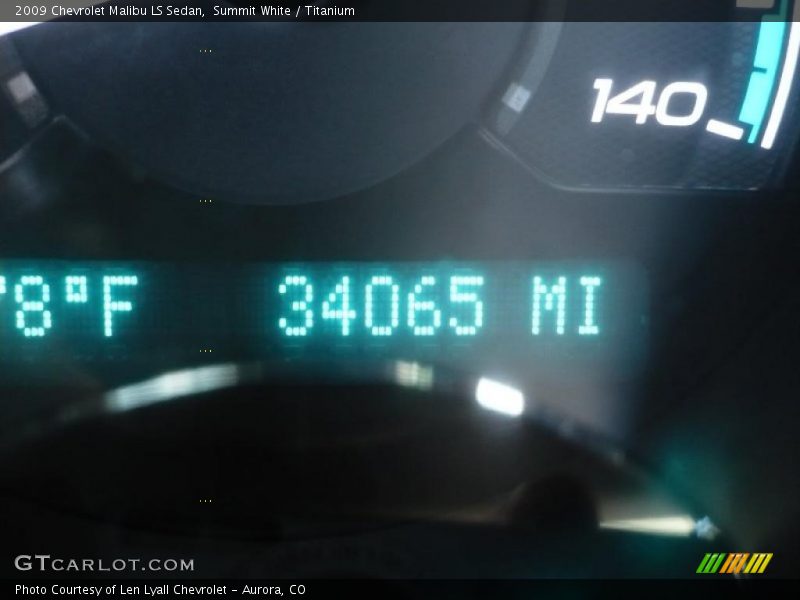 Summit White / Titanium 2009 Chevrolet Malibu LS Sedan
