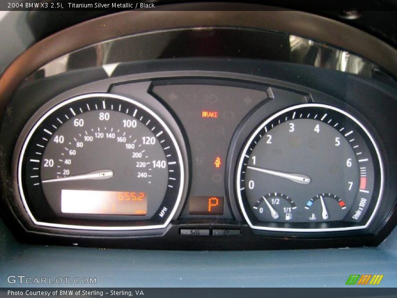 Titanium Silver Metallic / Black 2004 BMW X3 2.5i