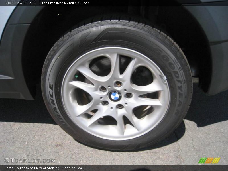 Titanium Silver Metallic / Black 2004 BMW X3 2.5i