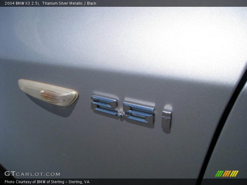 Titanium Silver Metallic / Black 2004 BMW X3 2.5i