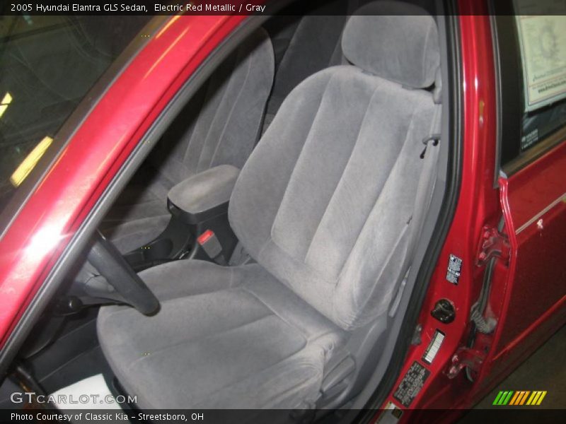 Electric Red Metallic / Gray 2005 Hyundai Elantra GLS Sedan