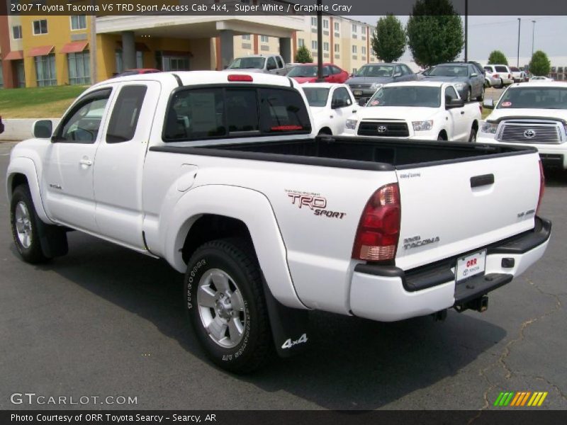 Super White / Graphite Gray 2007 Toyota Tacoma V6 TRD Sport Access Cab 4x4