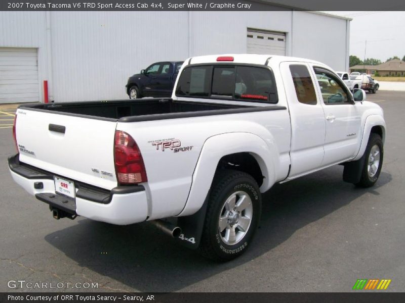 Super White / Graphite Gray 2007 Toyota Tacoma V6 TRD Sport Access Cab 4x4