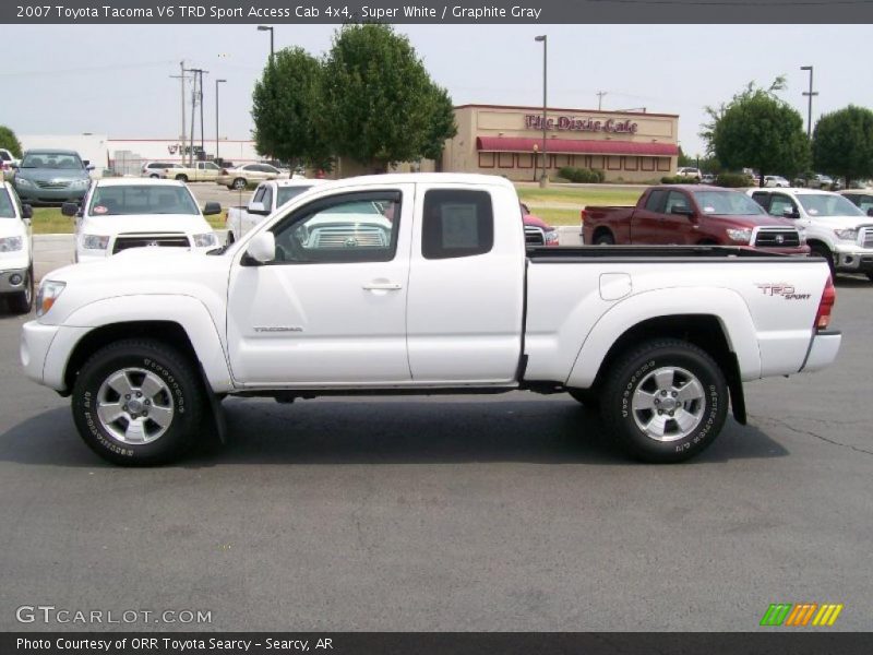 Super White / Graphite Gray 2007 Toyota Tacoma V6 TRD Sport Access Cab 4x4