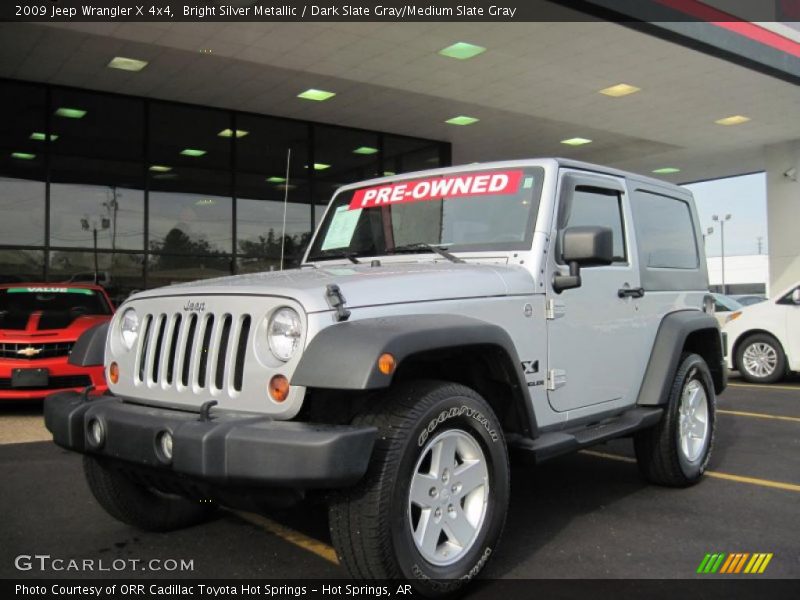 Bright Silver Metallic / Dark Slate Gray/Medium Slate Gray 2009 Jeep Wrangler X 4x4